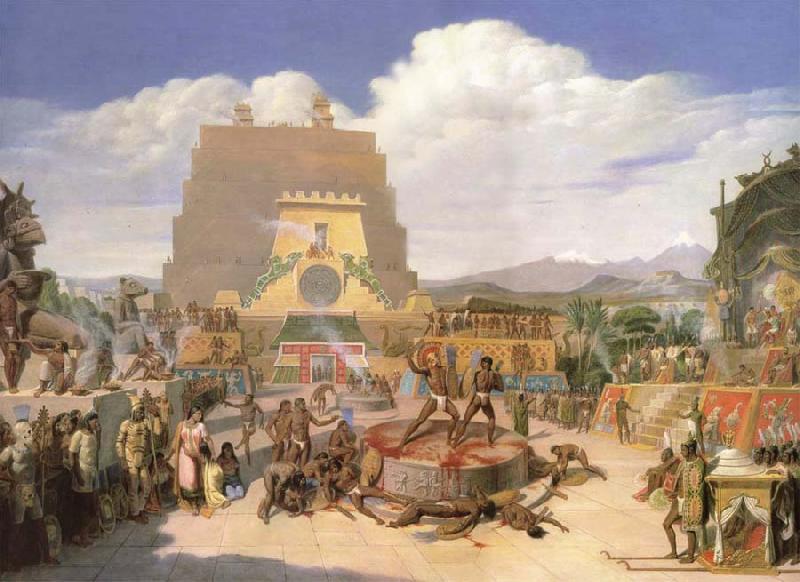 unknow artist Sacrificios de Tlahuicole O Los en gladiatoria de piedra de la oil painting picture